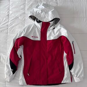 Columbia Interchange Women’s Jacket w/Removable Liner Red/White Medium Hooded